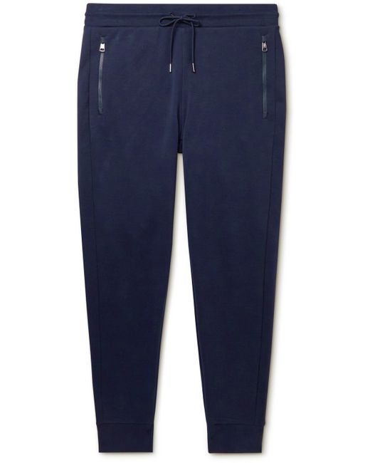 Moncler Tapered Logo-Appliquéd Shell-Trimmed Cotton-Jersey Sweatpants