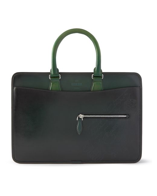 Berluti Two-Tone Scritto Leather Briefcase