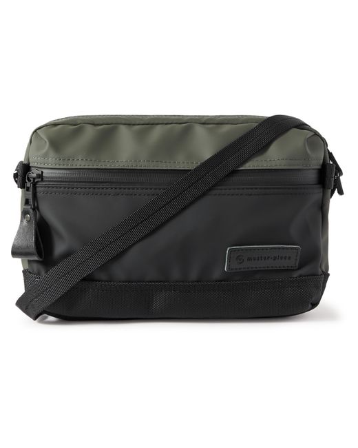 Master Piece Slick Canvas and Leather-Trimmed CORDURA Messenger Bag