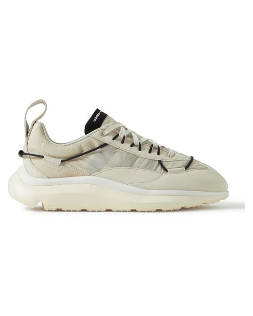 Y-3 Shiku Run Suede and Leather-Trimmed Shell Sneakers