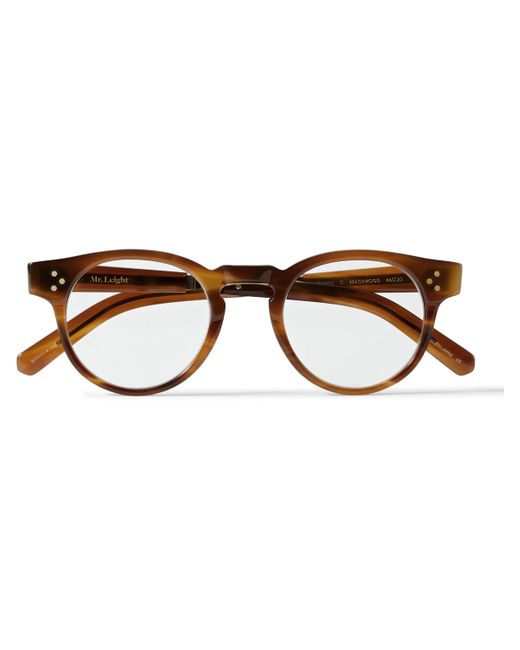 Mr Leight Kennedy C Round-Frame Acetate and Gold-Tone Optical Glasses