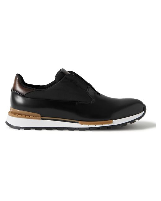 Berluti Fast Track Tornio Leather and Shell Sneakers