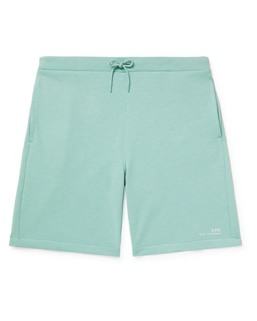 A.P.C. . Straight-Leg Cotton-Jersey Drawstring Shorts