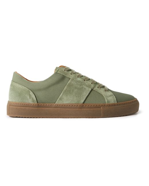 Mr P. Mr P. Larry Suede-Trimmed Canvas Sneakers