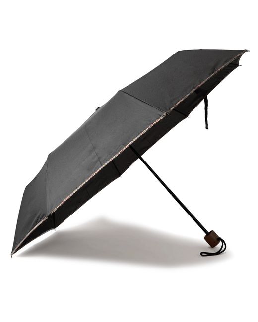 Paul Smith Contrast-Tipped Wood-Handle Fold-Up Umbrella