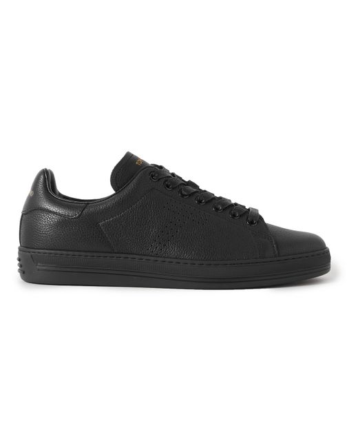 Tom Ford Warwick Perforated Full-Grain Leather Sneakers