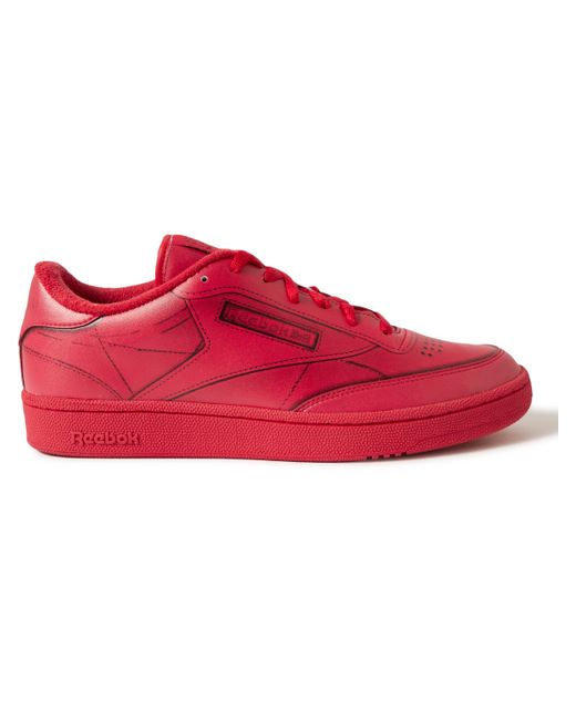 Reebok Maison Margiela Project 0 Club C Printed Leather Sneakers