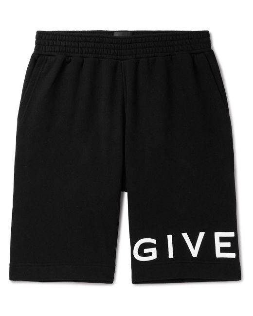 Givenchy Wide-Leg Logo-Embroidered Cotton-Jersey Shorts