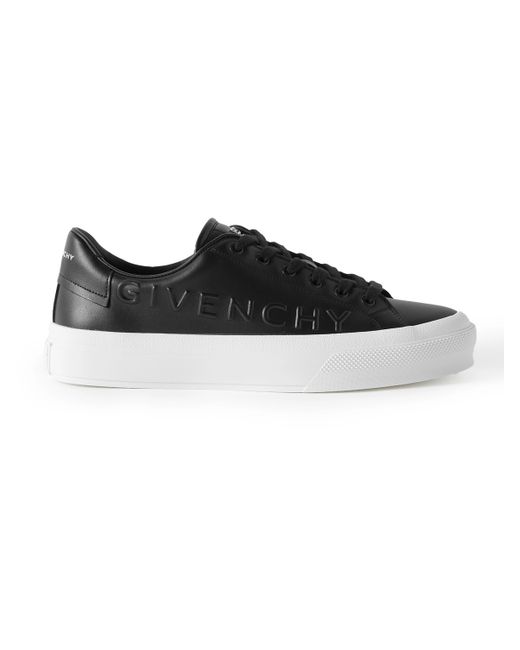 Givenchy City Sport Logo-Embossed Leather Sneakers
