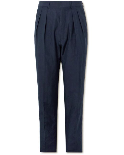 Tom Ford Atticus Straight-Leg Pleated Silk-Blend Suit Trousers