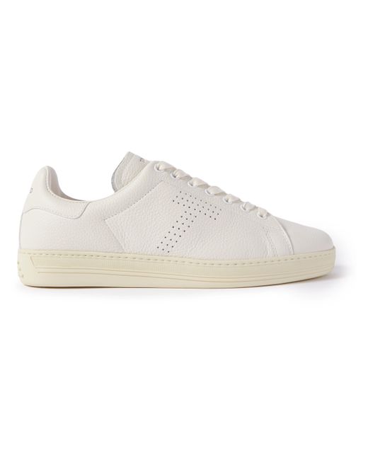 Tom Ford Warwick Perforated Full-Grain Leather Sneakers