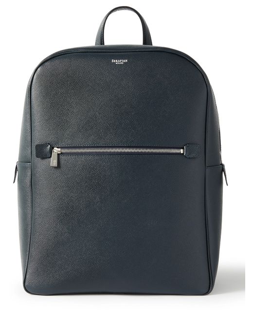 Serapian Cross-Grain Leather Backpack
