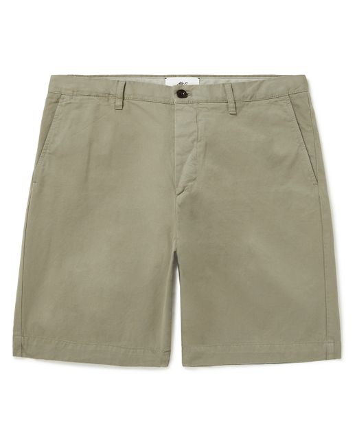 Mr P. Mr P. Straight-Leg Garment-Dyed Organic Cotton-Twill Shorts