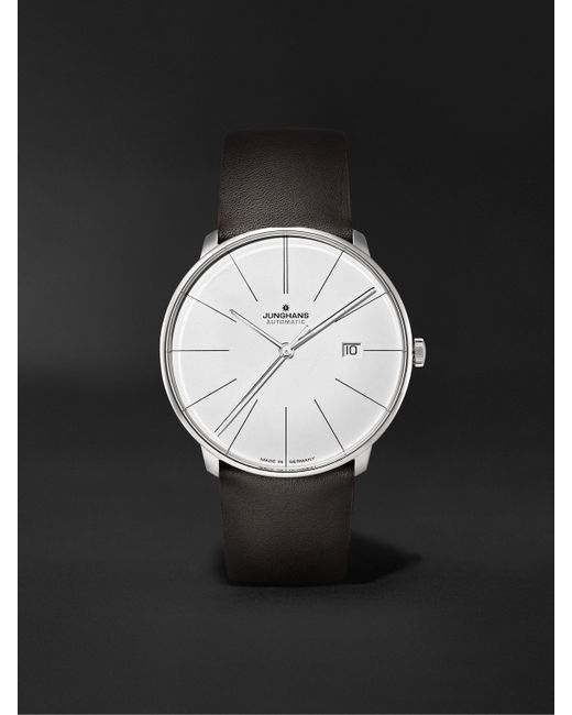 Junghans Meister Fein Automatic 39.5mm Stainless Steel and Leather Watch Ref. No. 27/4152.00
