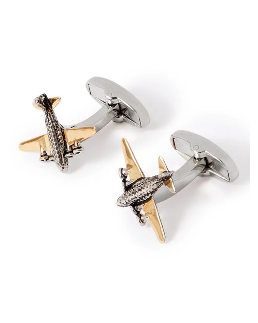 Paul Smith Logo-Engraved and Gold-Tone Cufflinks