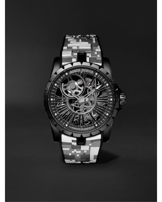Roger Dubuis Excalibur 45 Automatic 45mm DLC Titanium and Rubber Watch Ref. No. RDDBEX0907