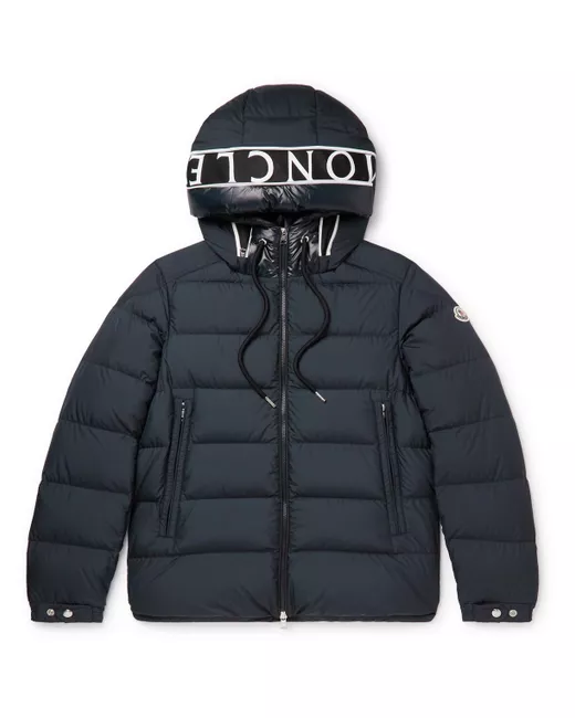Moncler Cardere Logo-Print Quilted Shell Hooded Down Jacket