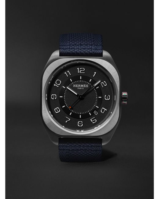 Hermès timepieces H08 Automatic 39mm Titanium and Canvas Watch Ref. No. 049432WW00