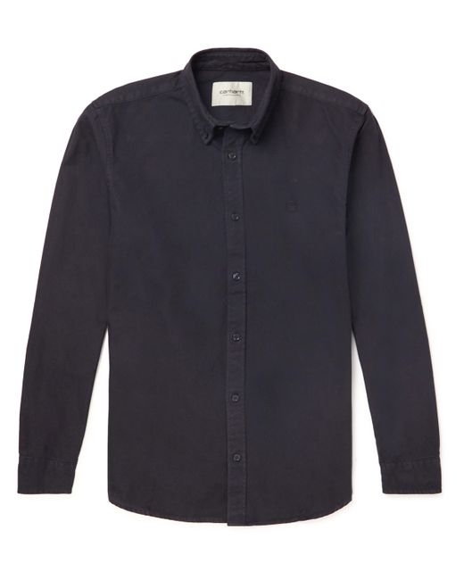 Carhartt Wip Bolton Button-Down Collar Logo-Embroidered Cotton Oxford Shirt