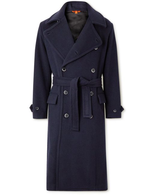 Barena Leuter Double-Breasted Belted Wool-Blend Overcoat