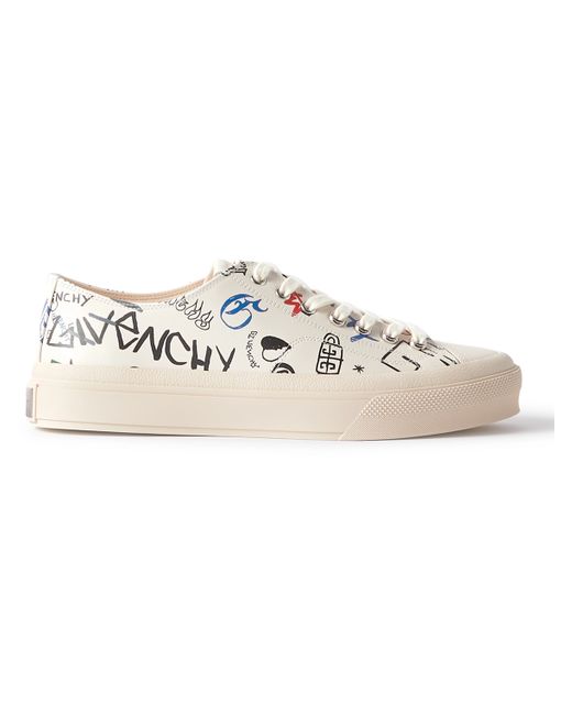 Givenchy City Logo-Print Leather Sneakers