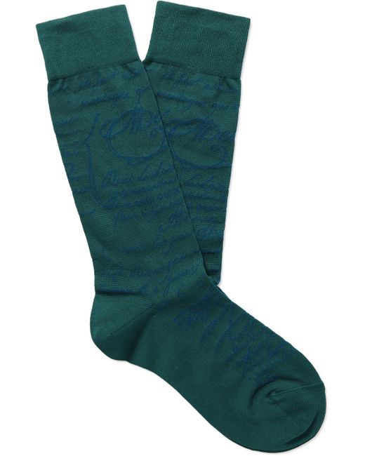 Berluti Cotton-Blend Jacquard Socks