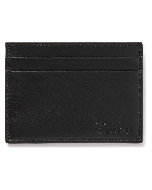 Sulka Logo-Debossed Leather Cardholder
