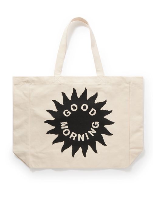 Good Morning Tapes All Welcome Garden Printed Organic Cotton-Canvas Tote Bag