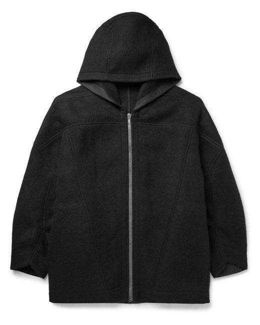 Rick Owens Peter Oversized Wool and Alpaca-Blend Hooded Jacket