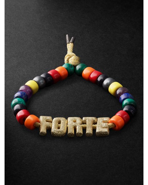 Carolina Bucci Formentera Forte Beads Gold Multi-Stone Bracelet