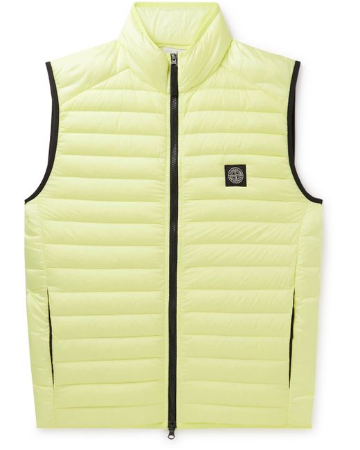 Stone Island Channel Logo-Appliquéd Quilted Shell Down Jacket