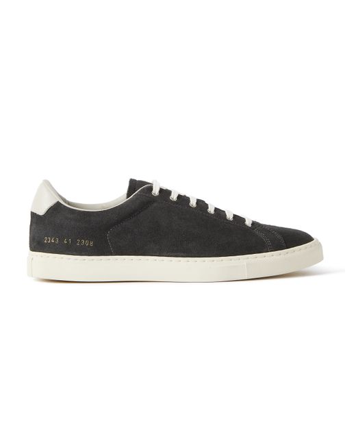 Common Projects Retro Low Suede and Leather Sneakers