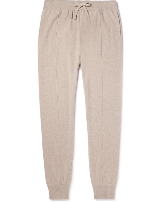 Mr P. Mr P. Tapered Pintucked Wool and Cashmere-Blend Sweatpants