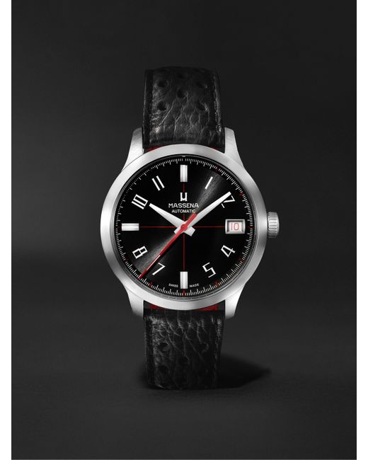 Massena LAB Dato-Racer Limited Edition Automatic 40mm Stainless Steel and Full-Grain Leather Watch Ref. No. DR-001