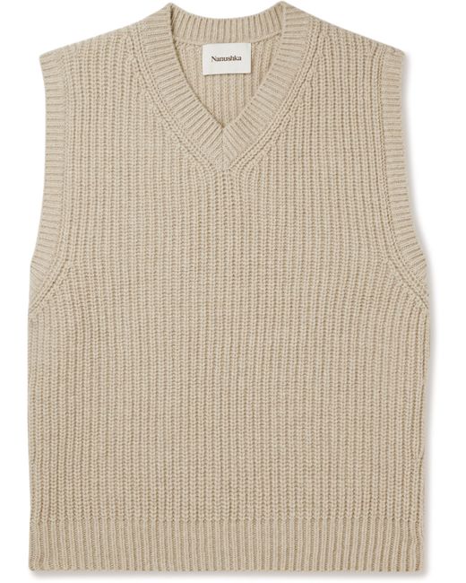 Nanushka Malthe Ribbed Wool and Cashmere-Blend Sweater Vest