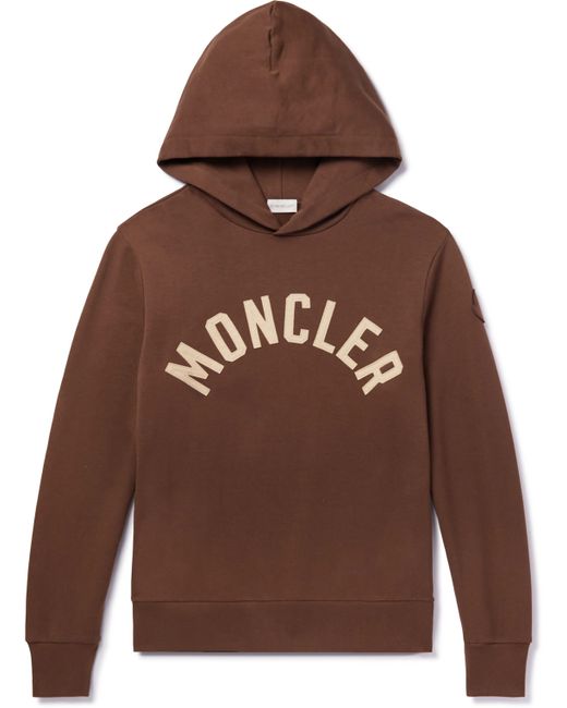 Moncler Logo-Embroidered Cotton-Jersey Hoodie