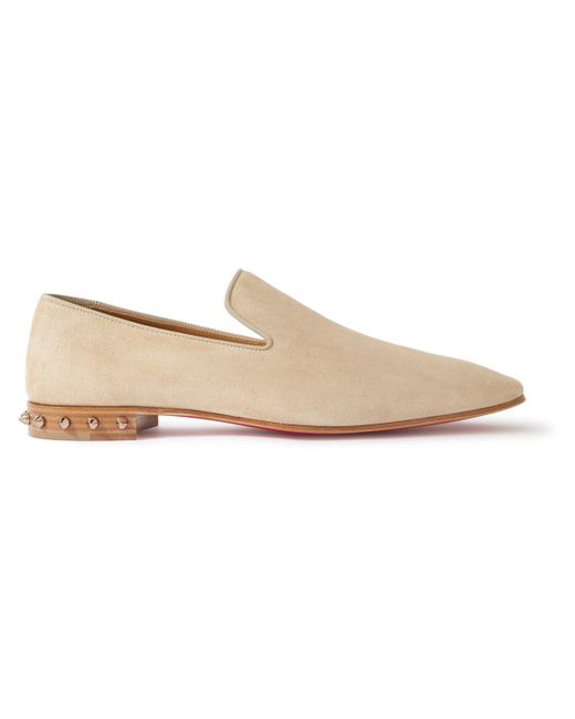 Christian Louboutin Marquees Spiked Suede Loafers