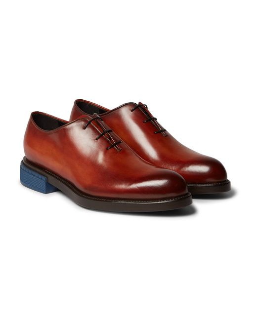 Berluti Blake Whole-cut Polished-leather Oxford Shoes
