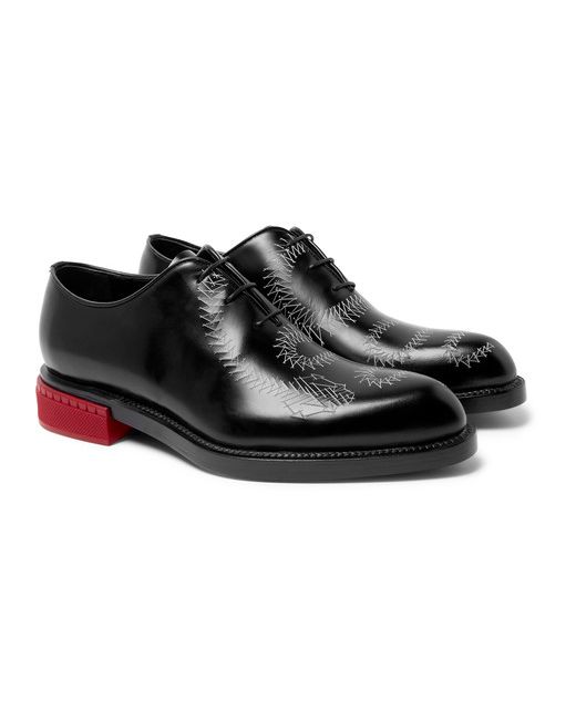 Berluti Printed Whole-cut Polished-leather Oxford Shoes