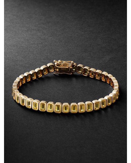 42 Suns 14-Karat Gold Sapphire Tennis Bracelet