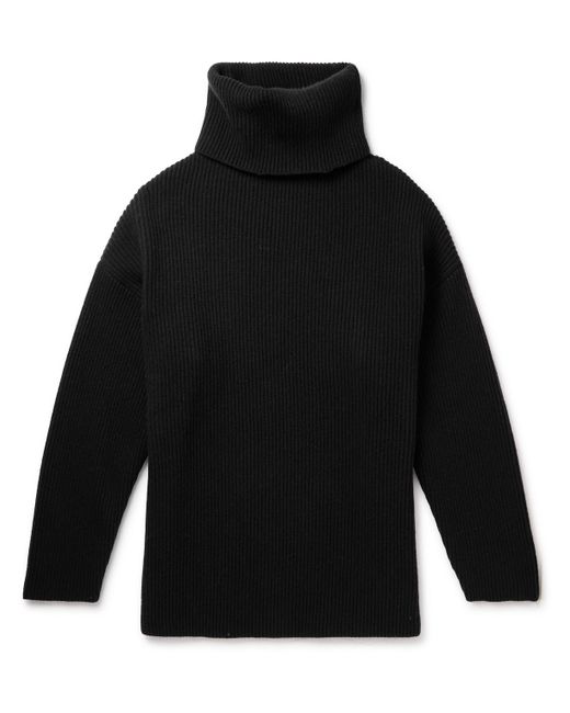 Aspesi Oversized Ribbed Wool Rollneck Sweater