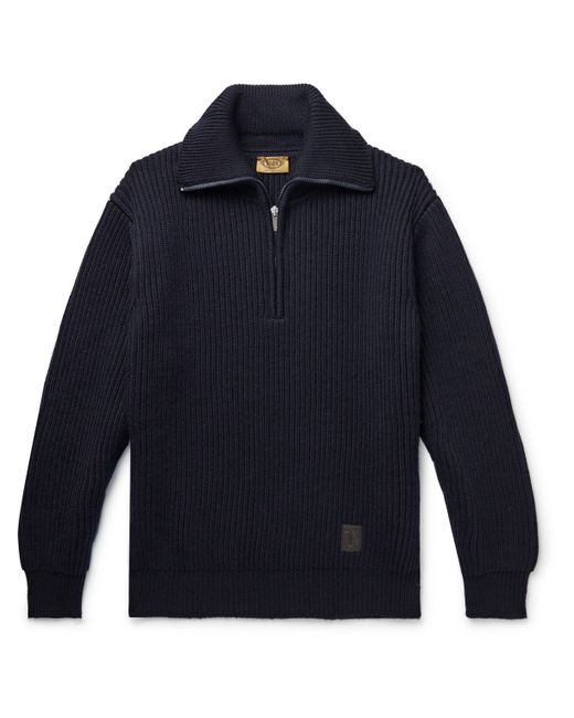 Tod's Ribbed Wool Half-Zip Sweater