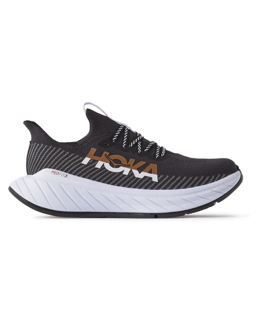 Hoka One One Carbon X3 Rubber-Trimmed Mesh Running Sneakers