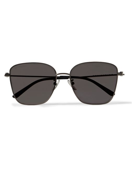 Balenciaga D-Frame Gunmetal-Tone Sunglasses