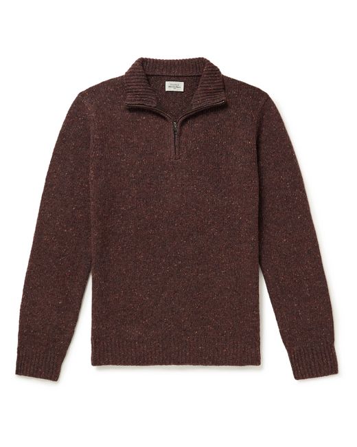 Hartford Donegal Wool-Blend Half-Zip Sweater