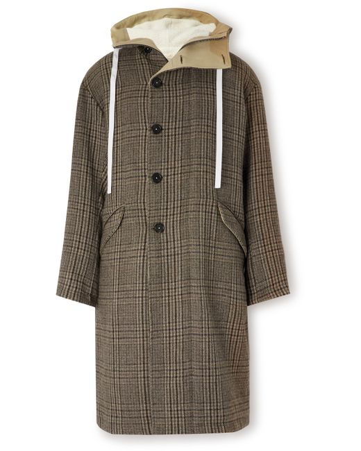 Massimo Alba Fleece-Lined Checked Wool-Tweed Hooded Parka