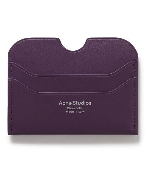 Acne Studios Logo-Print Leather Cardholder