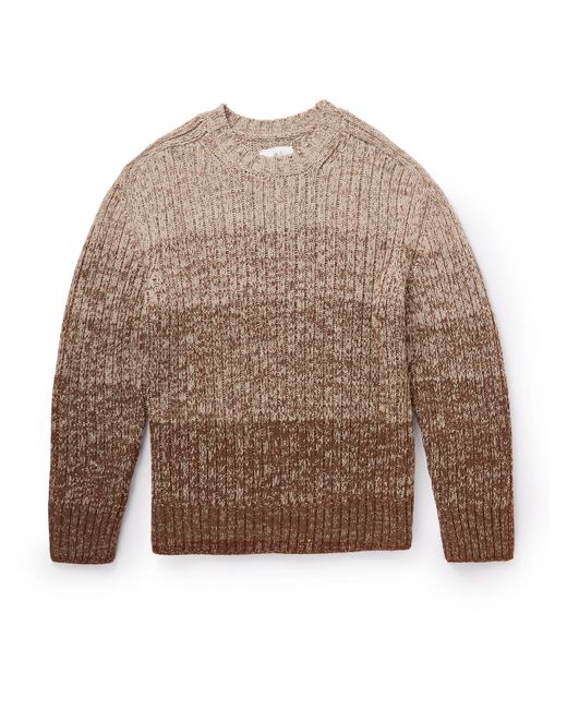 Mr P. Mr P. Dégradé Crocheted Cashmere and Wool-Blend Sweater