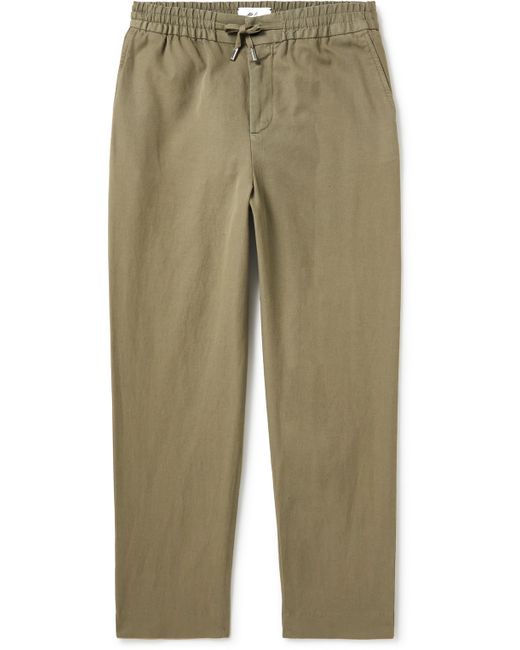 Mr P. Mr P. Cotton and Linen-Blend Twill Drawstring Trousers