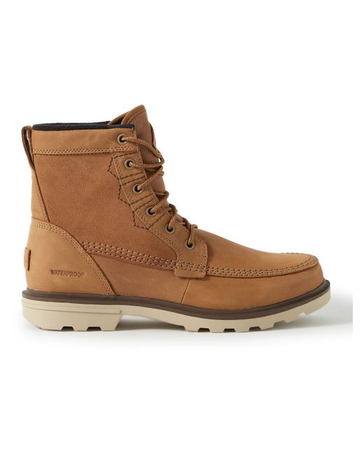 Sorel Carson Storm Fleece-Lined Leather Canvas and Suede Boots